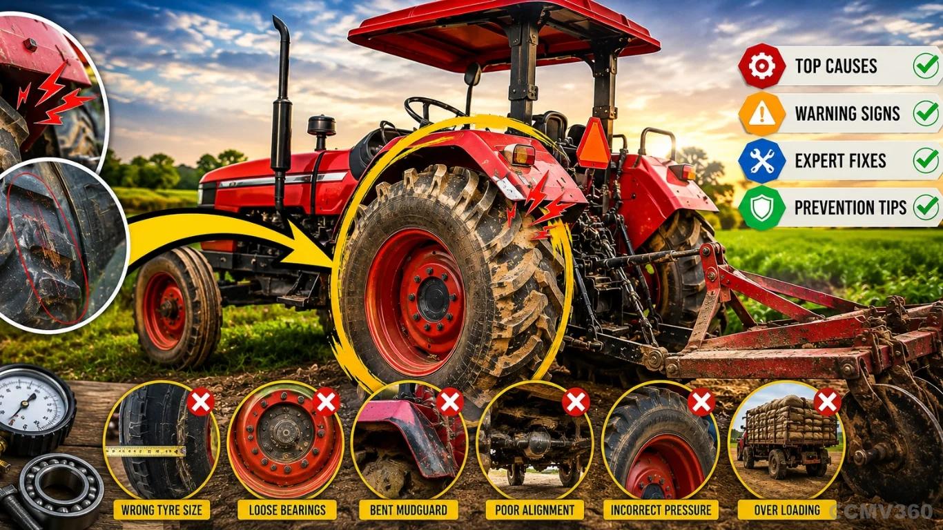 Common Reasons Why Tractor Tyres Rub Against the Mudguard