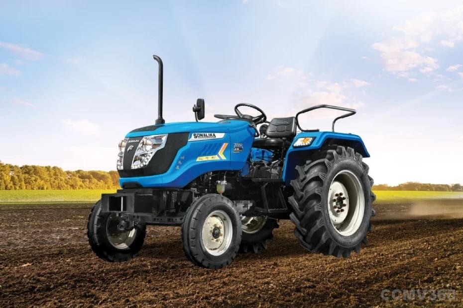 Sonalika Tiger DI 50 2WD tractor left front three quarter view Sonalika Tiger DI 50 2WD tractor left front three quarter view