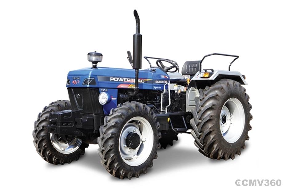 Powertrac Euro 60 Next 4WD Blue Color Powertrac Euro 60 Next 4WD Blue Color