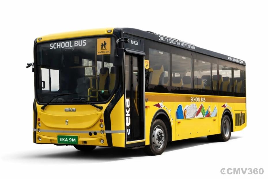 EKA 9M School Bus yellow color EKA 9M School Bus yellow color