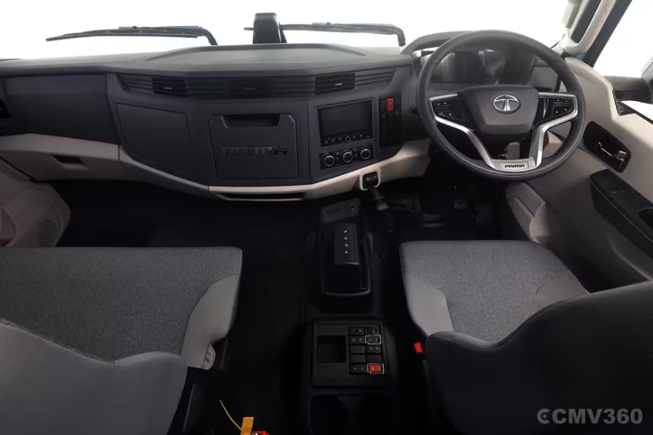Tata Prima E.55S Cabin Interior with Dashboard and Seats Tata Prima E.55S Cabin Interior with Dashboard and Seats