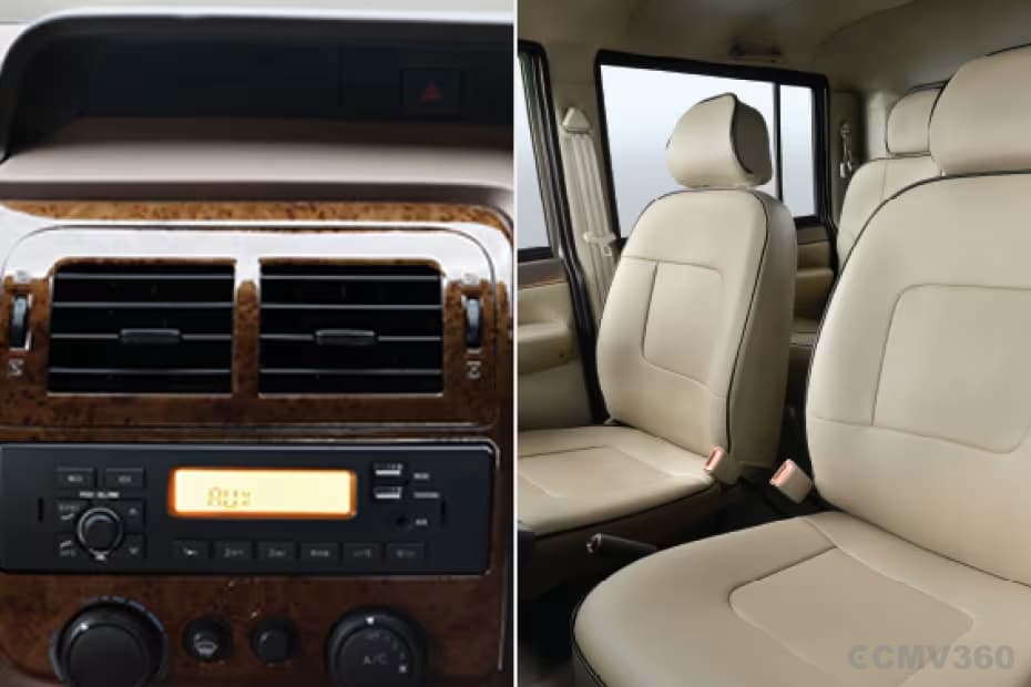 AC with heater, headrest driver seat & wider co-driver Seats AC with heater, headrest driver seat & wider co-driver Seats