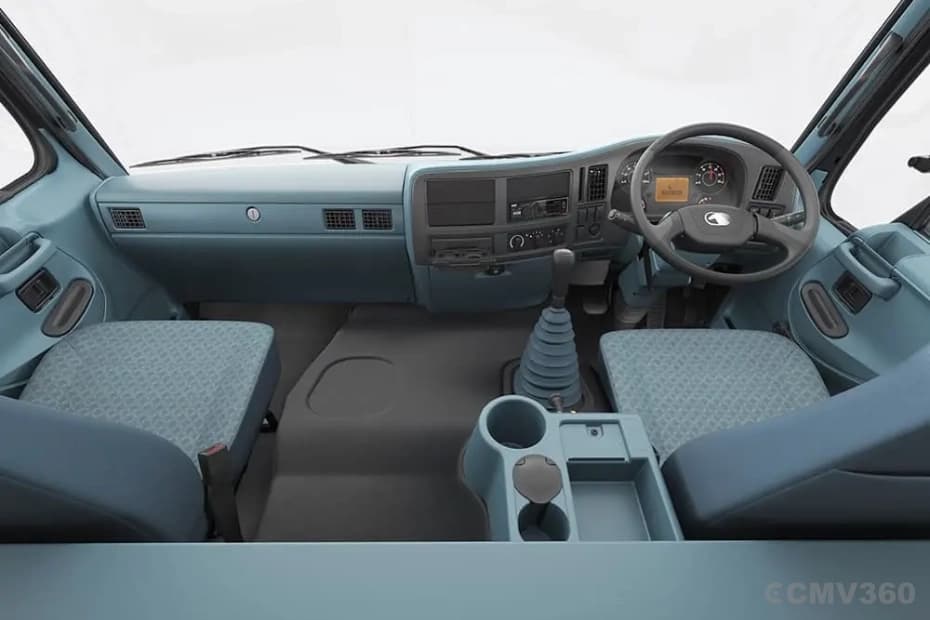 Eicher Pro 6028 CNG Cabin with Blue Interior, Manual Gear, and Dashboard Eicher Pro 6028 CNG Cabin with Blue Interior, Manual Gear, and Dashboard