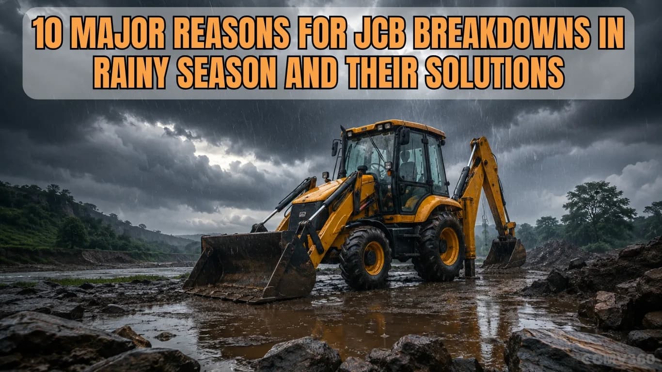10 Major Reasons for JCB Breakdowns in Rainy Season and Their Solutions