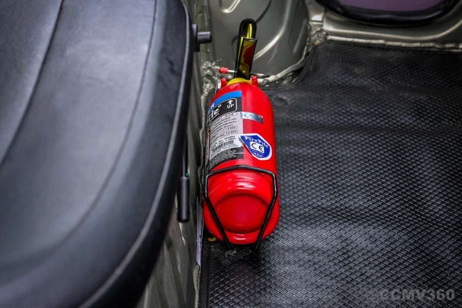 Cabin-mounted fire extinguisher for enhanced safety Cabin-mounted fire extinguisher for enhanced safety