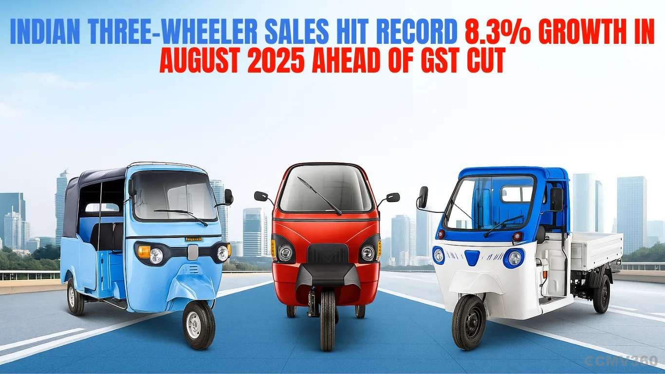 GST में कटौती से पहले अगस्त 2025 में भारतीय थ्री-व्हीलर की बिक्री में रिकॉर्ड 8.3% की वृद्धि दर्ज की गई 3 Wheeler Sales Hit Record 8.3% Growth in August 2025.webp