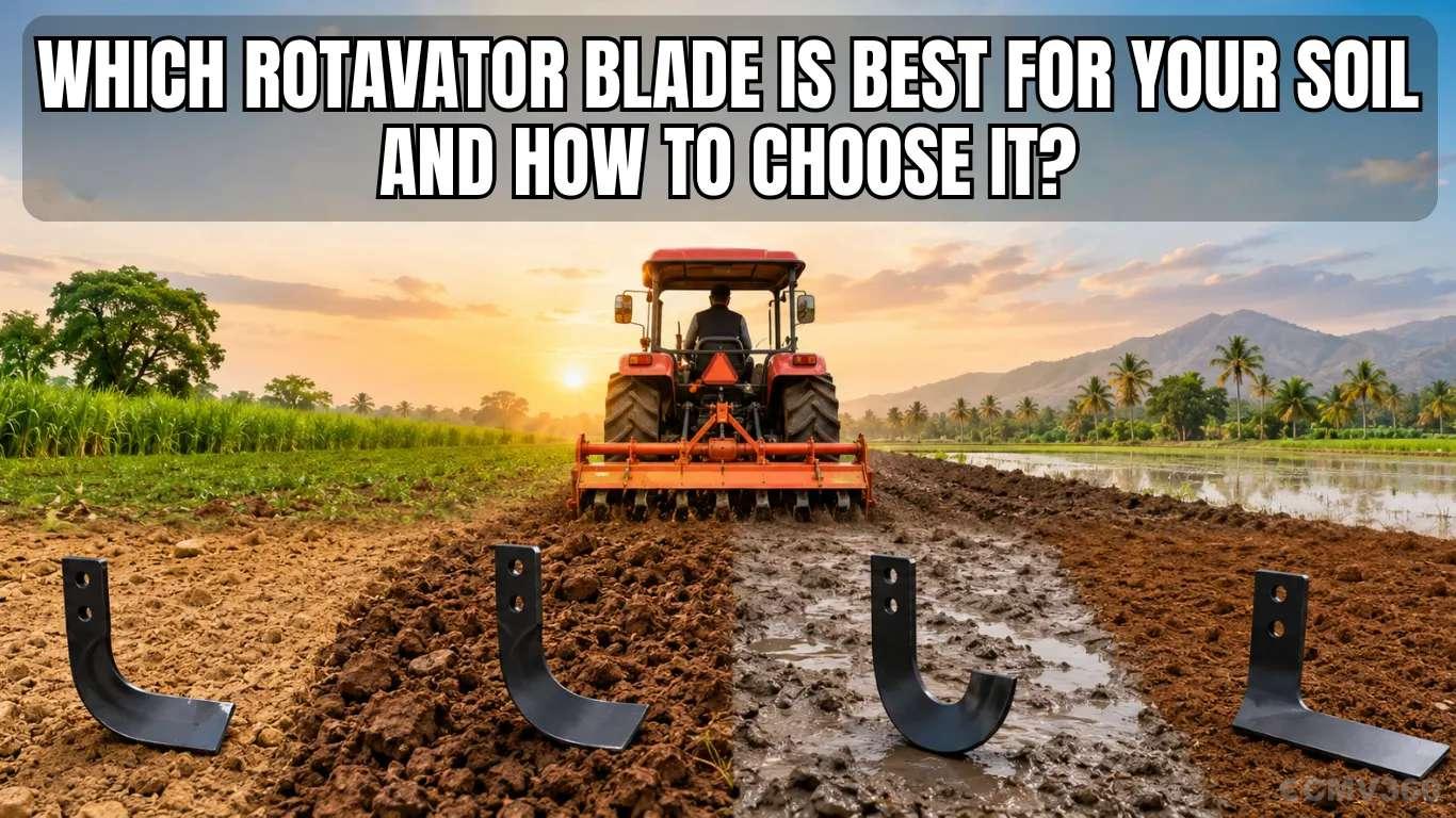 Which Rotavator Blade is Best for Your Soil and How to Choose it? Complete 2026 Guide to Blade Types, Tractor HP & Rotavator Selection Which Rotavator Blade is Best for Your Soil and How to Choose it? Complete 2026 Guide to Blade Types, Tractor HP & Rotavator Selection