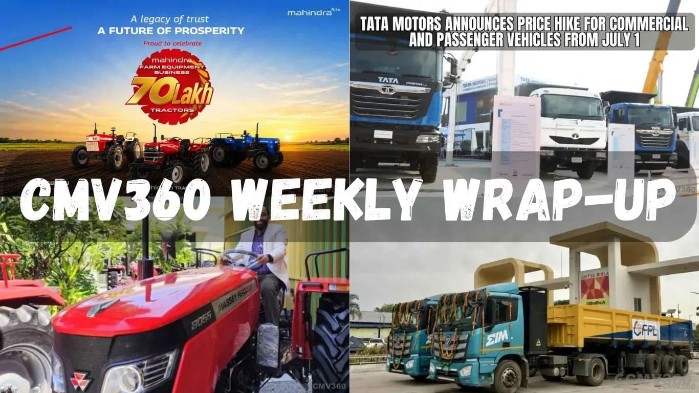 CMV360 Weekly Wrap (15-20 June 2026): Daimler Defence Expansion, UltraTech EV Trucks, Mahindra Milestone and MSP Boost for Farmers CMV360 Weekly Wrap (15-20 June 2026): Daimler Defence Expansion, UltraTech EV Trucks, Mahindra Milestone and MSP Boost for Farmers