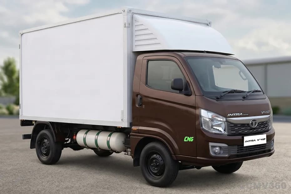 Tata Intra V40 CNG mini truck front three-quarter view Tata Intra V40 CNG mini truck front three-quarter view