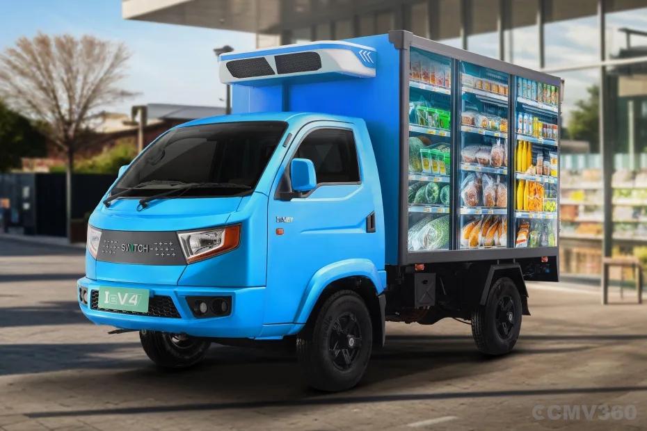 Switch Mobility IeV4 electric mini truck with refrigerated cargo body Switch Mobility IeV4 electric mini truck with refrigerated cargo body