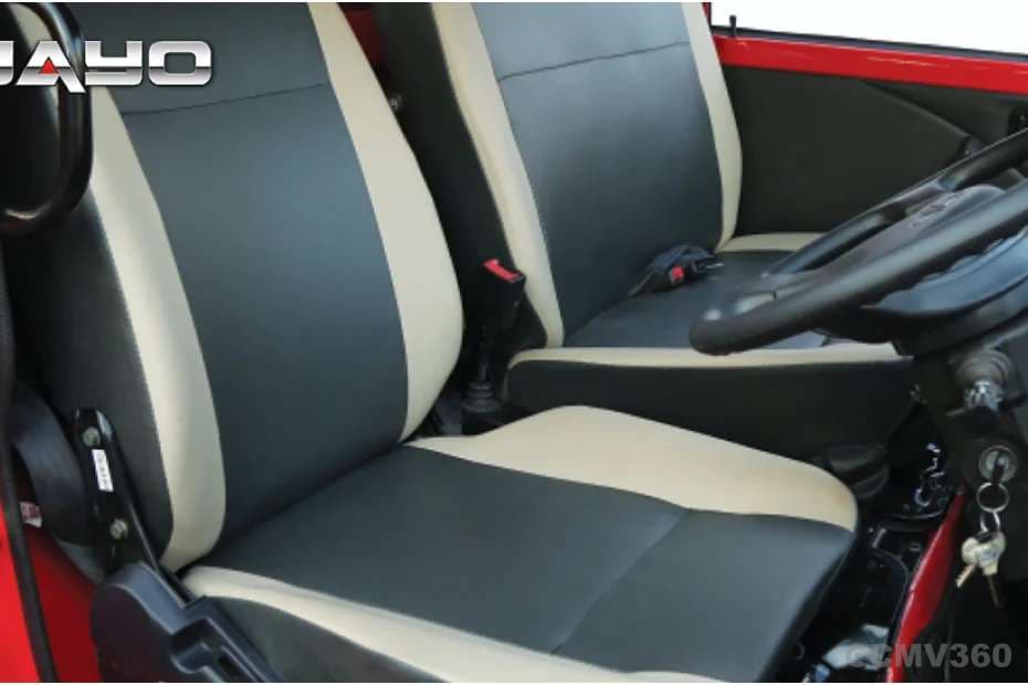 Comfortable dual-tone seats with seatbelt for safe driving Comfortable dual-tone seats with seatbelt for safe driving