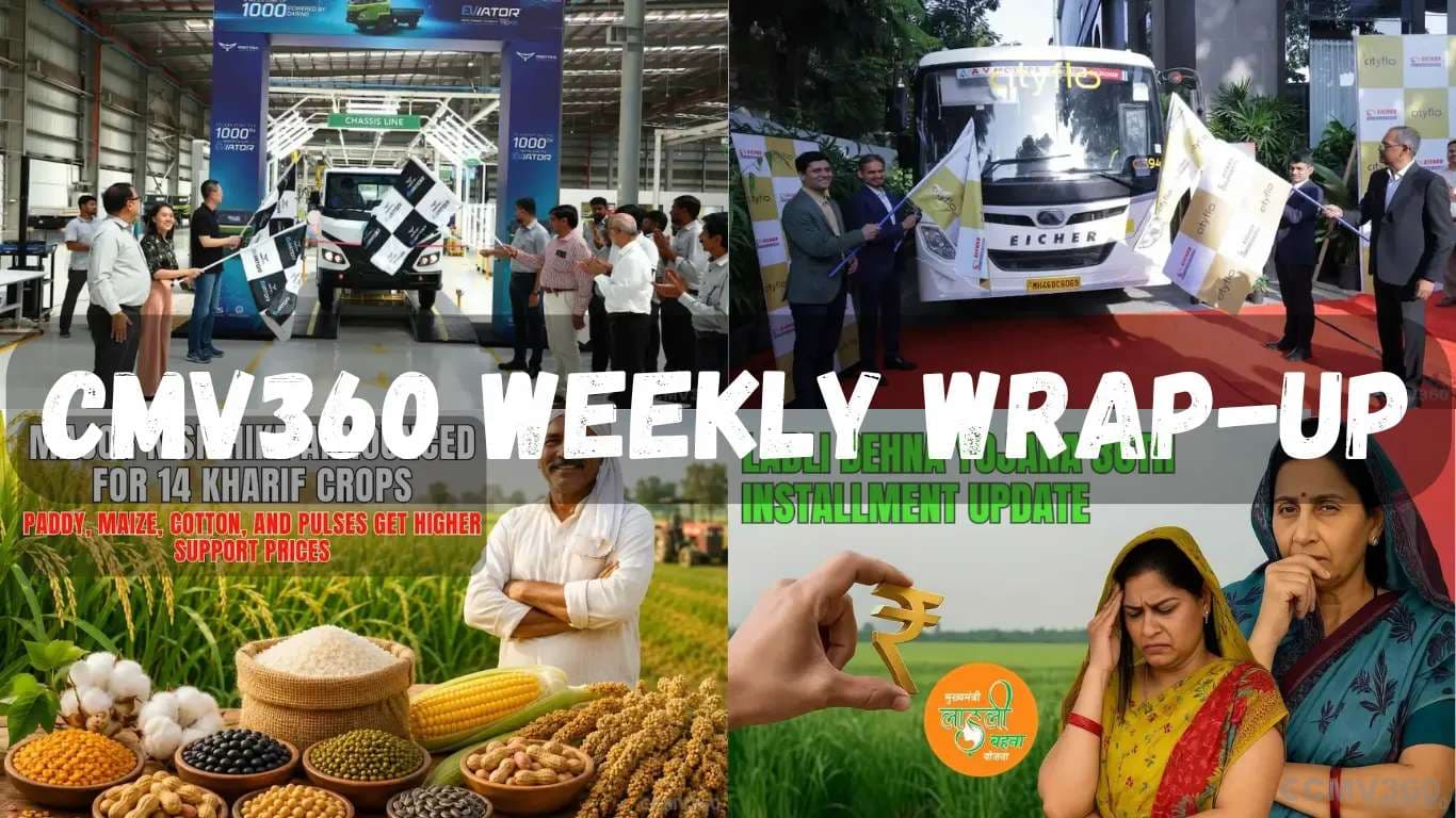CMV360 Weekly Wrap (11-16 May 2026): EV Expansion, Smart Mobility, Farmer Schemes, and Major Industry Developments Across India CMV360 Weekly Wrap (11-16 May 2026)