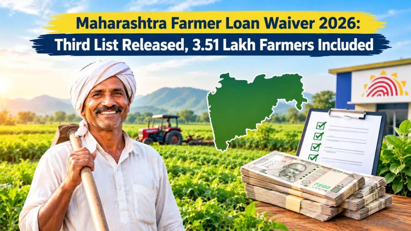 महाराष्ट्र शेतकरी कर्जामाफी २०२६: तिसरी यादी प्रकाशित, ३.५ Maharashtra Farmer Loan Waiver 2026: Third List Released, 3.51 Lakh Farmers Included