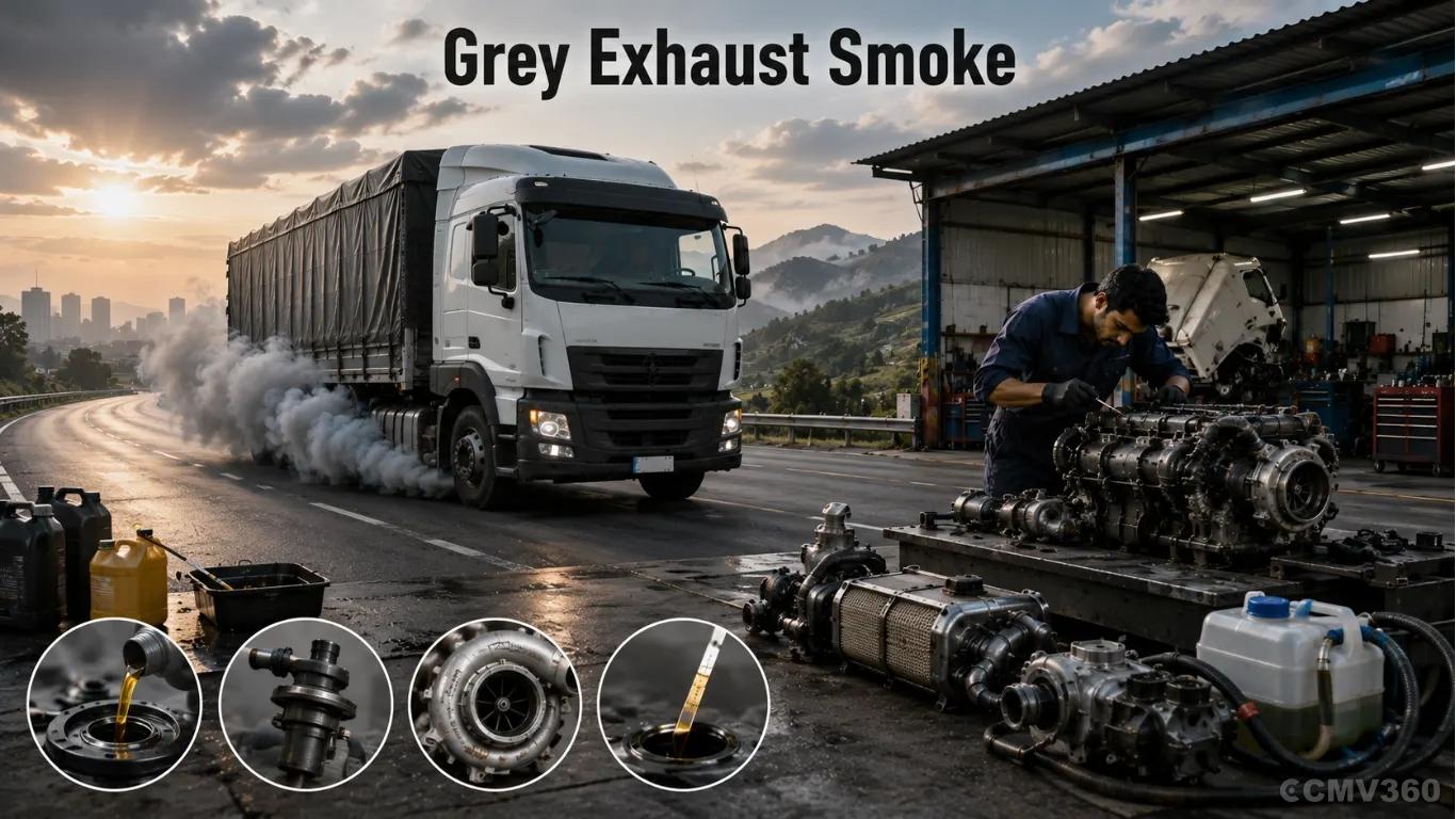 Grey Exhaust Smoke