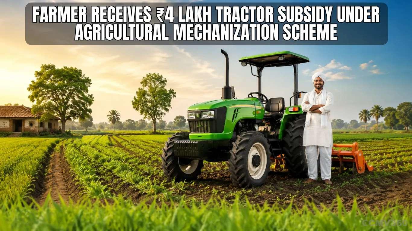 Farmer Receives ₹4 Lakh Tractor Subsidy Under Agricultural Mechanization Scheme: Check Eligibility, Documents and Application Process Farmer Receives ₹4 Lakh Tractor Subsidy Under Agricultural Mechanization Scheme: Check Eligibility, Documents and Application Process