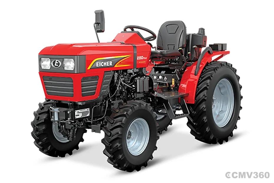 Eicher 280 Plus 4WD tractor front three-quarter view Eicher 280 Plus 4WD tractor front three-quarter view