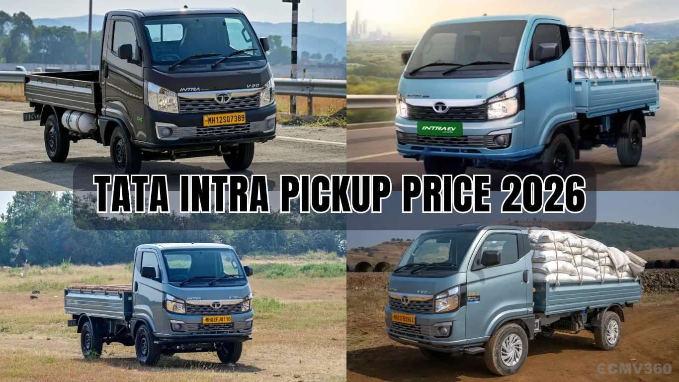 टाटा इंट्रा पिकअप कीमत 2026: माइलेज, पेलोड, स्पेसिफिकेशन और फीचर्स Tata Intra Pickup Price 2026: Mileage, Payload, Specifications & Features