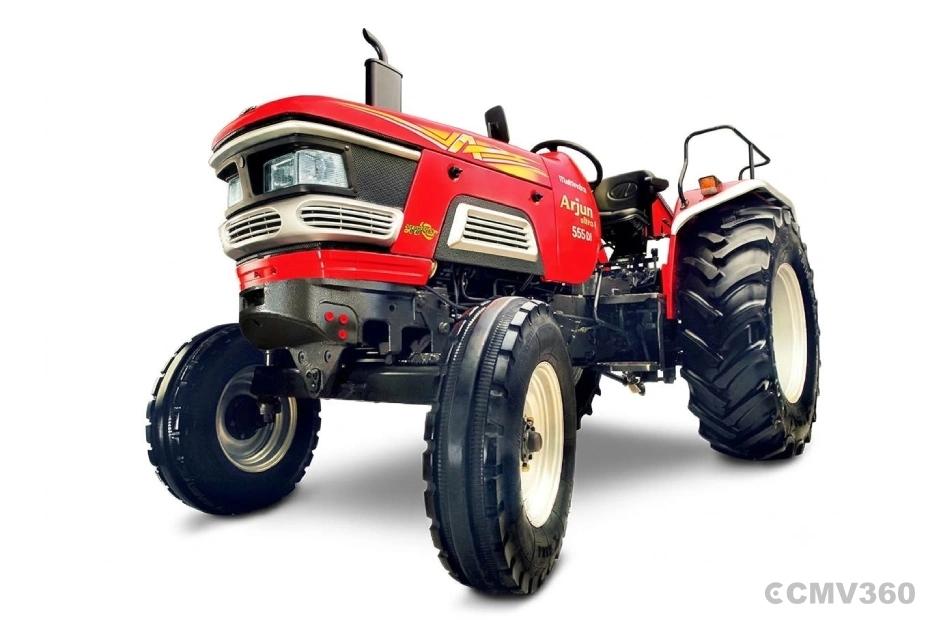 Mahindra Arjun 555 DI 2WD tractor left front three quarter view Mahindra Arjun 555 DI 2WD tractor left front three quarter view