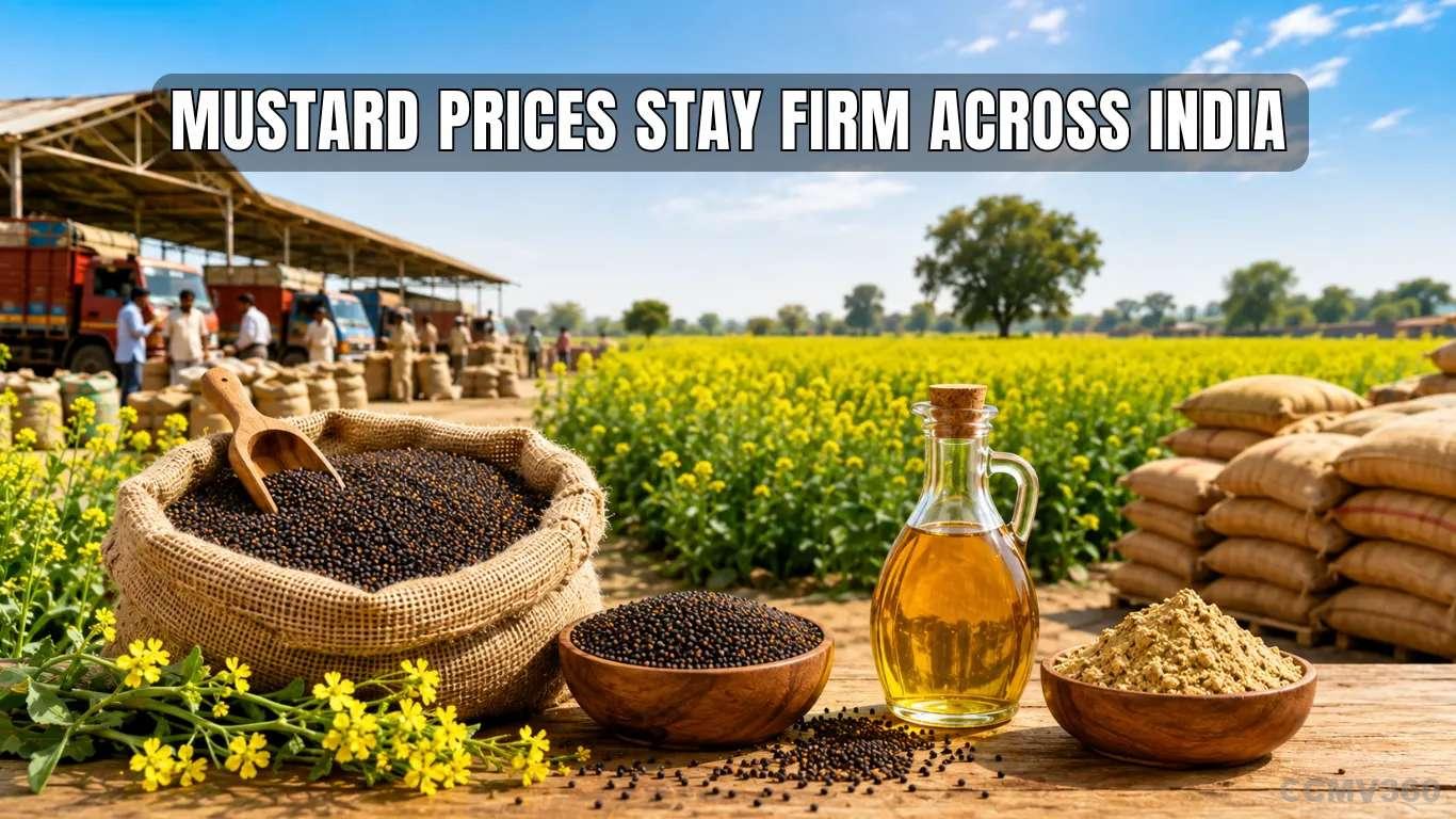 Mustard Prices Stay Firm Across India; Jaipur Holds at ₹8,400/Quintal as Global Edible Oil Rally Supports Market Mustard Prices Stay Firm Across India; Jaipur Holds at ₹8,400/Quintal as Global Edible Oil Rally Supports Market