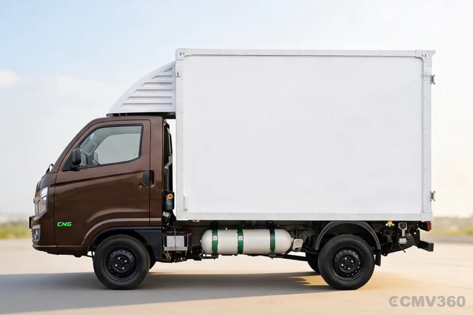 Tata Intra V40 CNG mini truck side profile view Tata Intra V40 CNG mini truck side profile view