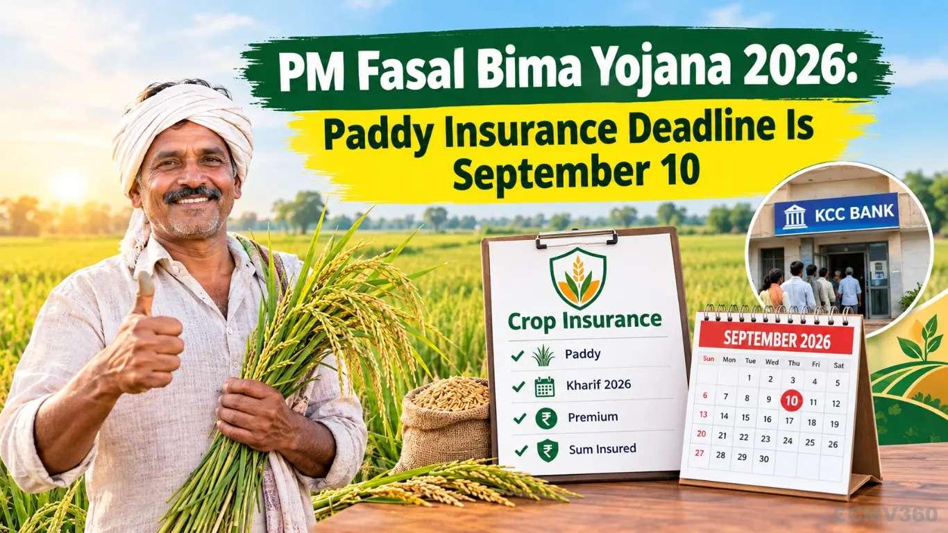 பிரதமர் ஃபசல் பிமா யோஜனா 2026: நெல் காப்பீட்டு காலக்கெடு செப்டம்பர் 10 PM Fasal Bima Yojana 2026: Paddy Insurance Deadline Is September 10