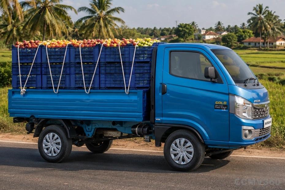 Tata Intra Gold V30 Dodger Blue Colour Pickup Truck Right Side Profile Tata Intra Gold V30 Dodger Blue Colour Pickup Truck Right Side Profile