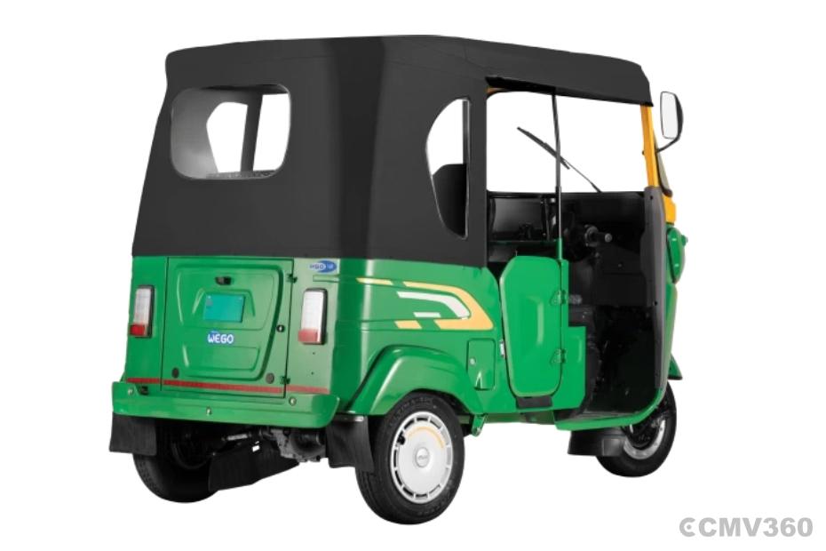 Bajaj WEGO P50 Green Right Rear Three Quarter Bajaj WEGO P50 Green Right Rear Three Quarter