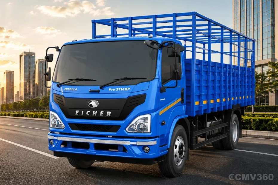 Eicher Pro 2114XP truck left front three-quarter view Eicher Pro 2114XP truck left front three-quarter view