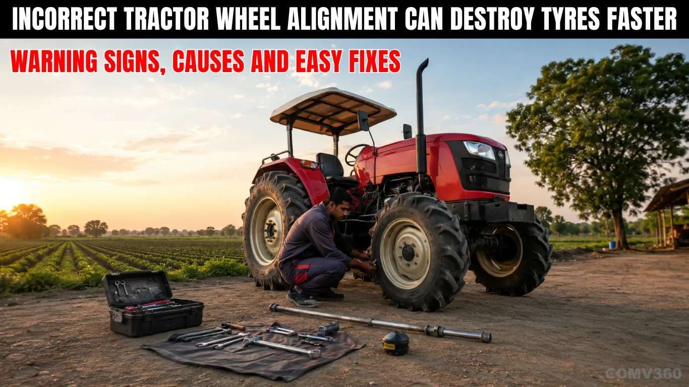 Incorrect Tractor Wheel Alignment Can Destroy Tyres Faster: Warning Signs, Causes and Easy Fixes Incorrect Tractor Wheel Alignment Can Destroy Tyres Faster: Warning Signs, Causes and Easy Fixes