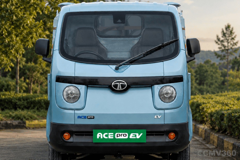 Tata Ace Pro EV Bold Front Exterior view showing front design Tata Ace Pro EV Bold Front Exterior view showing front design