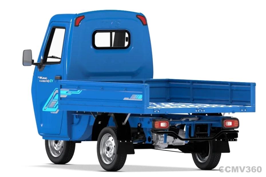 TVS King Kargo HD EV Neptune Blue FSD Left Rear Three Quarter TVS King Kargo HD EV Neptune Blue FSD Left Rear Three Quarter