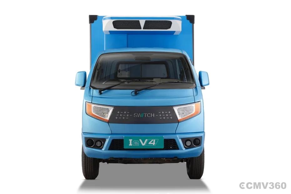 Switch Mobility IeV4 electric mini truck front view with refrigerated body Switch Mobility IeV4 electric mini truck front view with refrigerated body