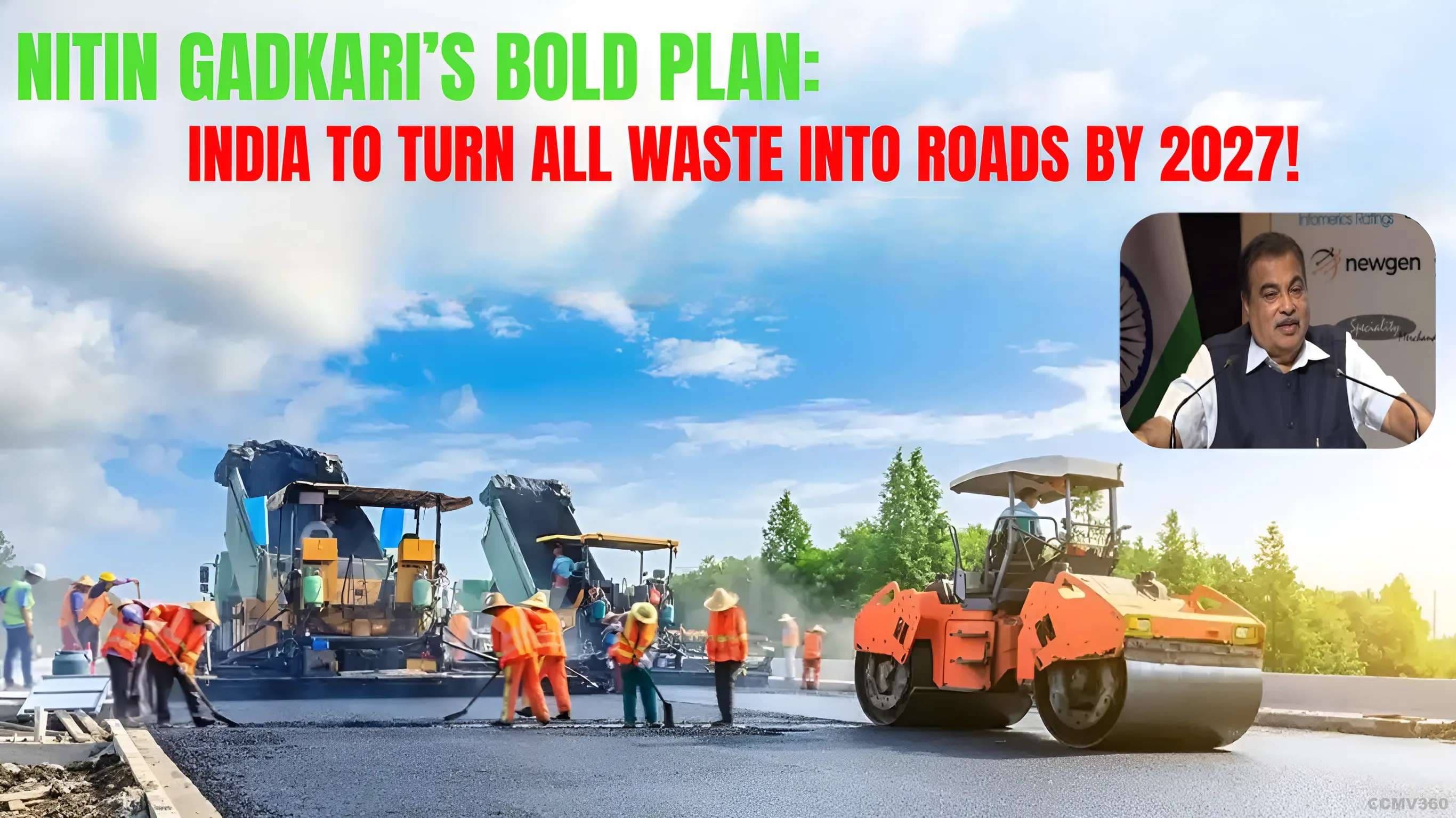 Nitin Gadkari’s Bold Plan: India to Turn All Waste into Roads by 2027! India to Use All Solid Waste for Roads by 2027