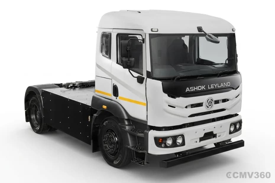 Ashok Leyland AVTR 55T Electric tractor truck white color Ashok Leyland AVTR 55T Electric tractor truck white color