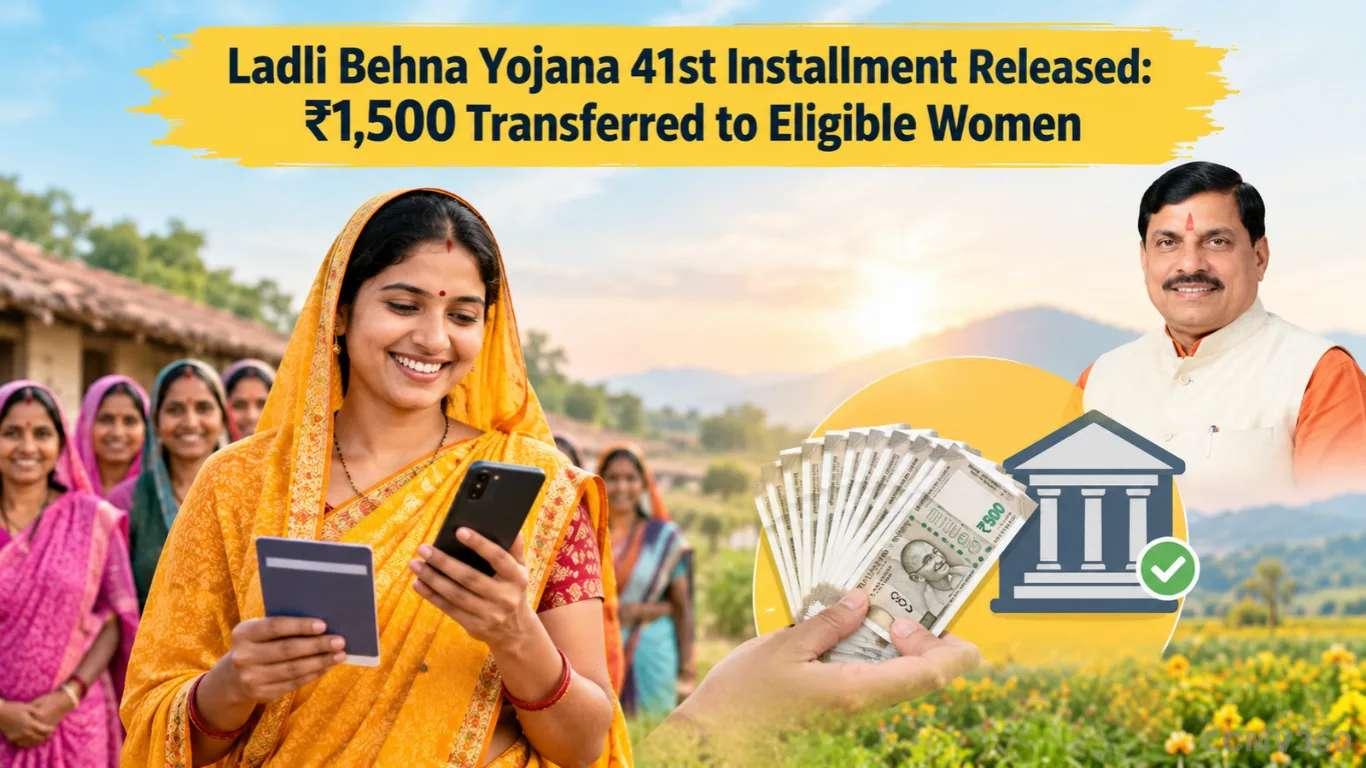 Ladli Behna Yojana 41st Installment Released: ₹1,500 Transferred to Eligible Women Ladli Behna Yojana 41st Installment Released: ₹1,500 Transferred to Eligible Women