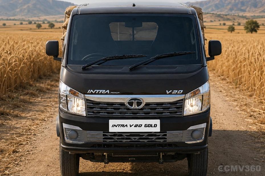 Intra V20 Gold Brown Colour Pickup Truck Bold Front Exterior View Intra V20 Gold Brown Colour Pickup Truck Bold Front Exterior View