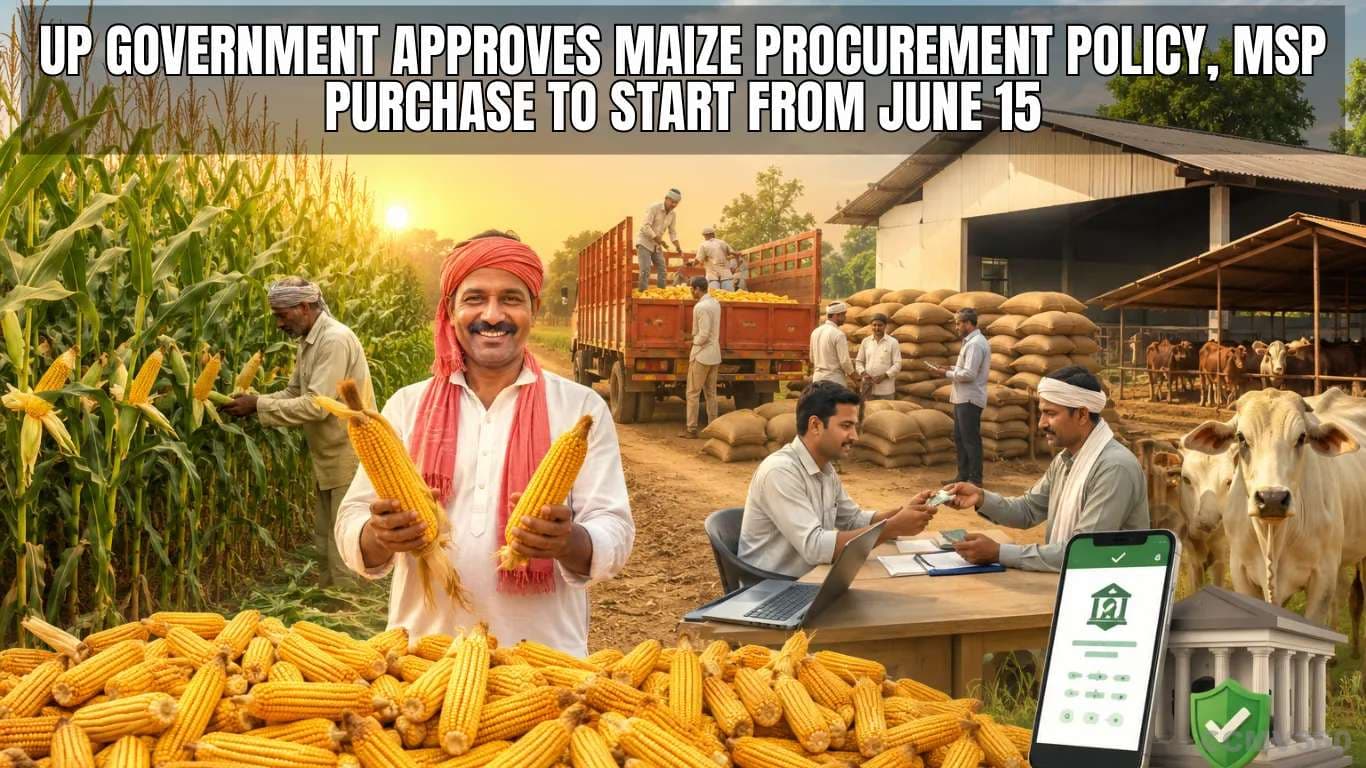 यूपी सरकारने मकीची खरेदी धोरण मंजूर, एमएसपी खरेद UP Government Approves Maize Procurement Policy, MSP Purchase to Start From June 15