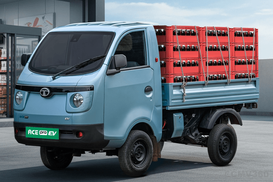 Tata Ace Pro EV Left Front Side showing Co-Driver Side Exterior Door Design Tata Ace Pro EV Left Front Side showing Co-Driver Side Exterior Door Design