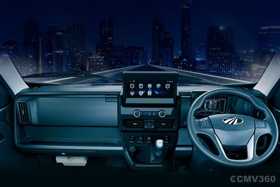 Touchscreen infotainment with modern, driver-focused dashboard Touchscreen infotainment with modern, driver-focused dashboard