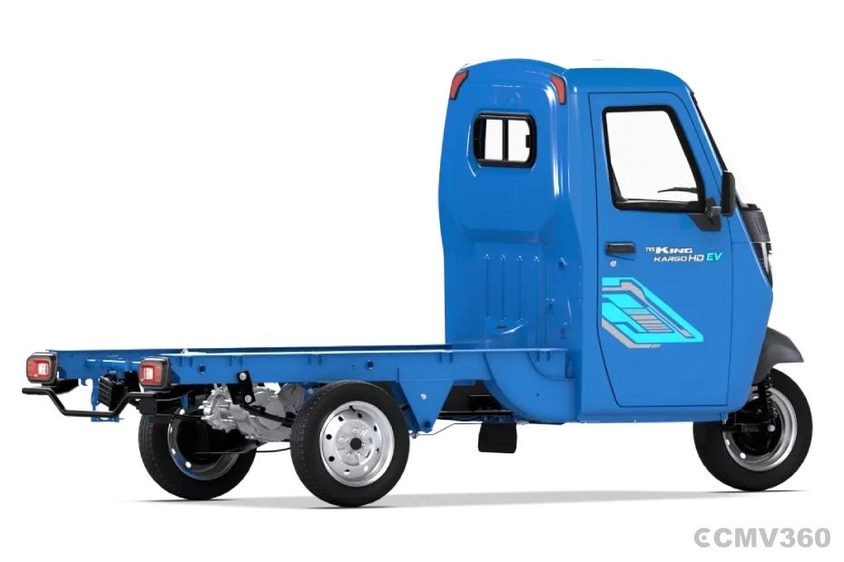 TVS King Kargo HD EV Neptune Blue CBC Right Rear Three Quarter TVS King Kargo HD EV Neptune Blue CBC Right Rear Three Quarter
