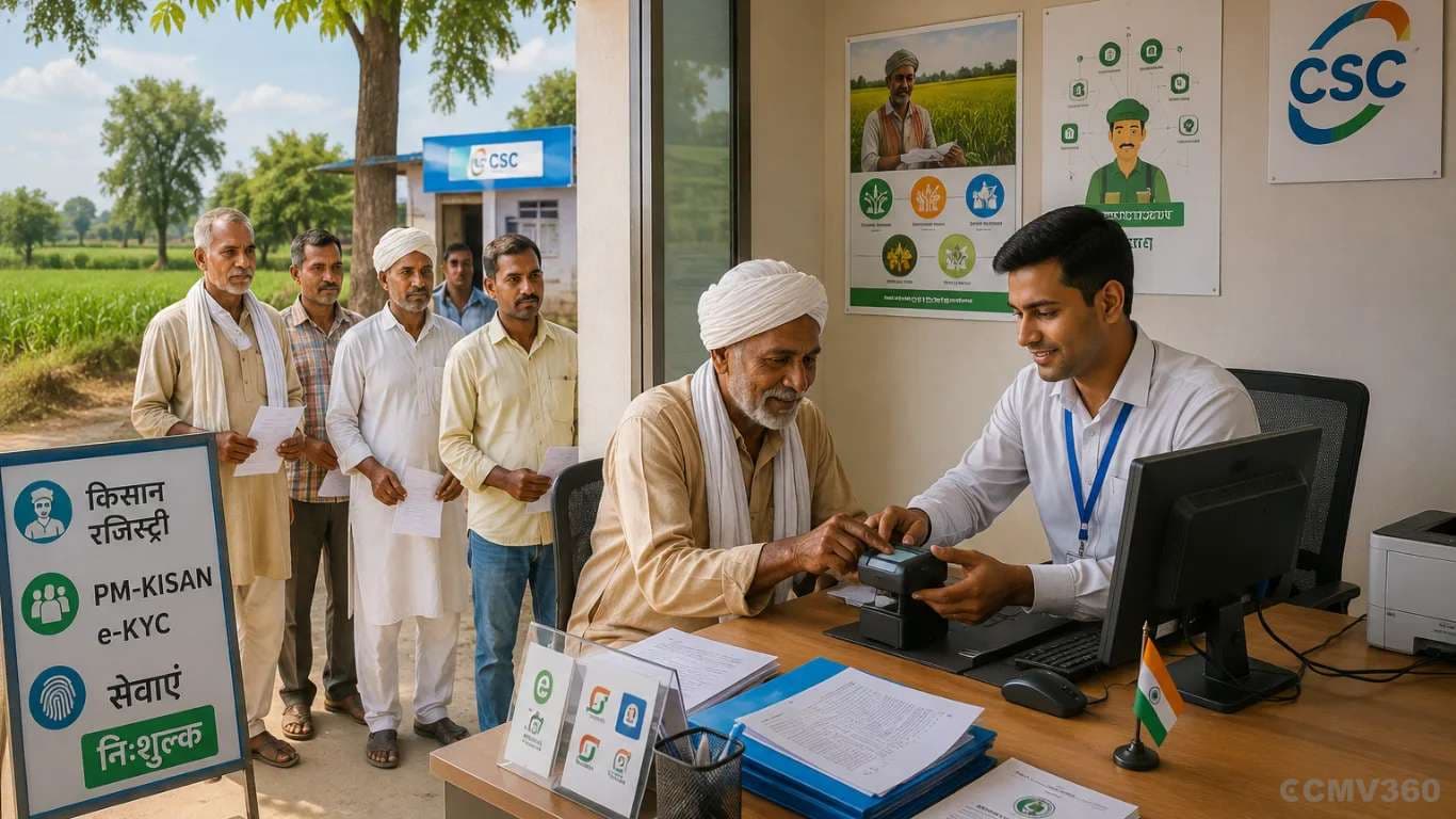 Haryana Farmers Get Big Relief: Farmer Registry and PM-KISAN e-KYC Now Free at CSC Centres Haryana Farmers Get Big Relief: Farmer Registry and PM-KISAN e-KYC Now Free at CSC Centres