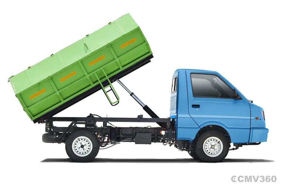 Switch Mobility IeV3 electric mini truck with raised green tipper body Switch Mobility IeV3 electric mini truck with raised green tipper body
