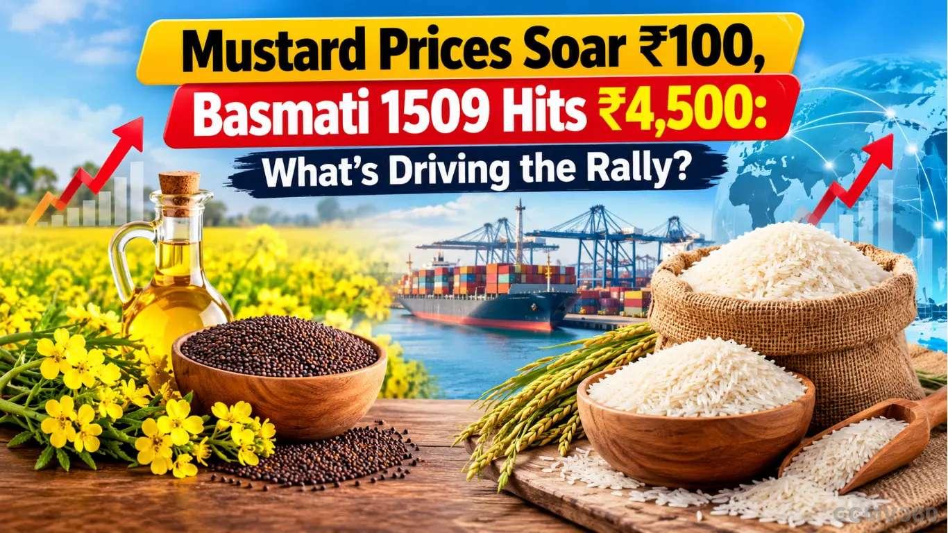 Mustard Prices Soar ₹100, Basmati 1509 Hits ₹4,500: What’s Driving the Rally? Mustard Prices Soar ₹100, Basmati 1509 Hits ₹4,500: What’s Driving the Rally?