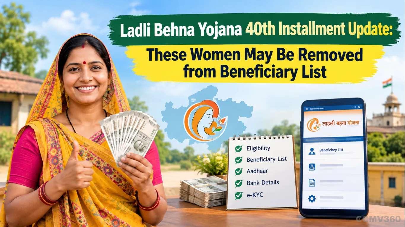 लाडली बेहना योजना 40 व्या हप्ता अद्यतन: या महिला लाभार्थी यादीमधून काढून टा Ladli Behna Yojana 40th Installment Update: These Women May Be Removed from Beneficiary List