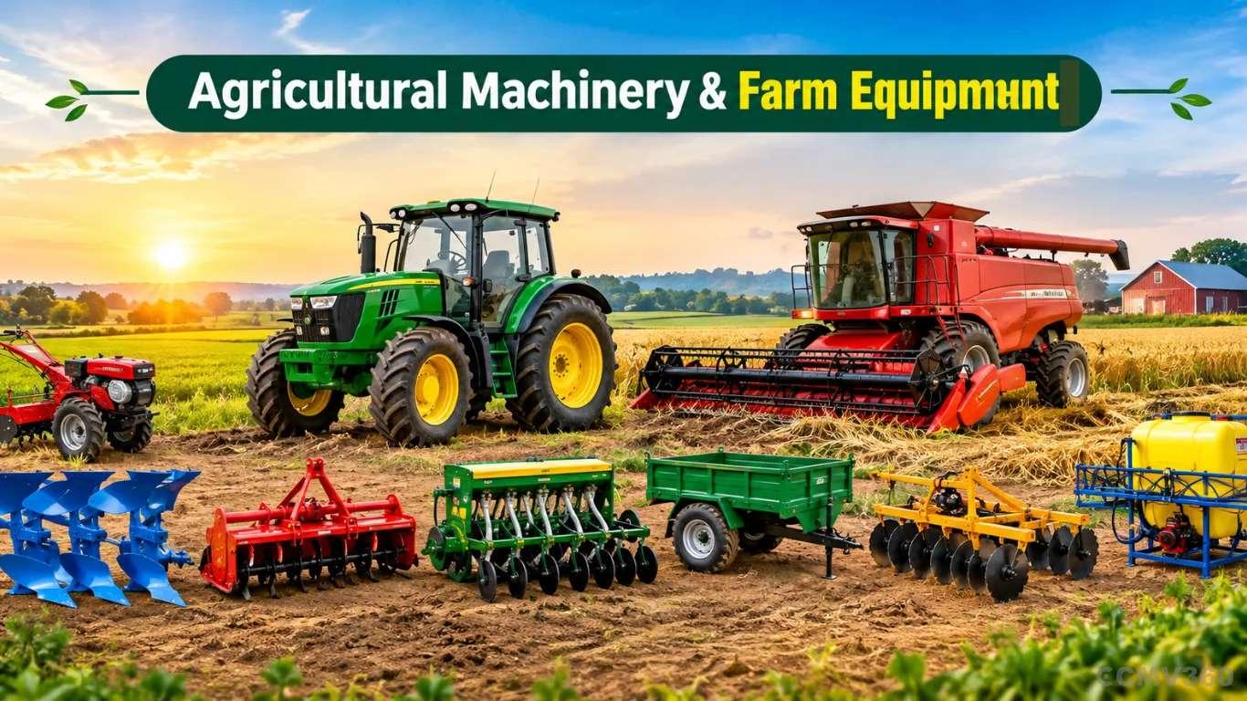 Agricultural Machinery & Farm Equipment: Differences, Types, Uses and Benefits for Farmers Agricultural Machinery & Farm Equipment: Differences, Types, Uses and Benefits for Farmers