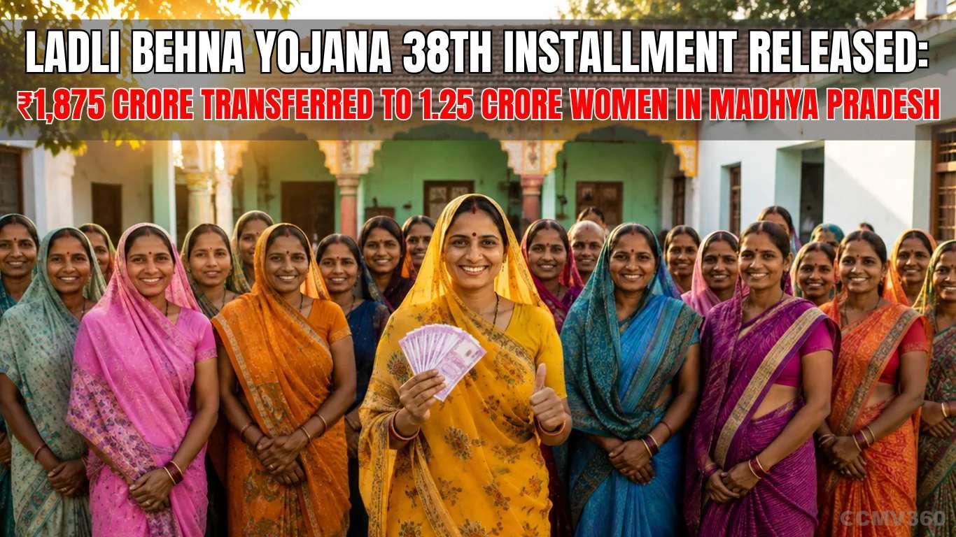 Ladli Behna Yojana 38th Installment Released: ₹1,875 Crore Transferred to 1.25 Crore Women in Madhya Pradesh Ladli Behna Yojana 38th Installment Released: ₹1,875 Crore Transferred to 1.25 Crore Women in Madhya Pradesh