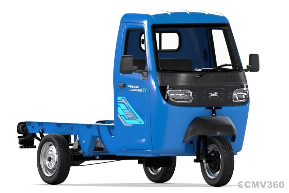 TVS King Kargo HD EV Neptune Blue CBC Right Front Three Quarter TVS King Kargo HD EV Neptune Blue CBC Right Front Three Quarter