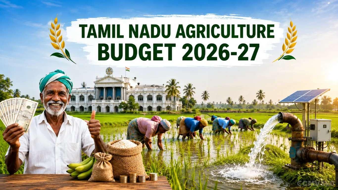 Tamil Nadu Agriculture Budget 2026-27: ₹5,932 Crore Crop Loan Waiver for 14.43 Lakh Farmers, Big Push for Paddy Cultivation, Crop Insurance and Irrigation Tamil Nadu Agriculture Budget 2026-27: ₹5,932 Crore Crop Loan Waiver for 14.43 Lakh Farmers, Big Push for Paddy Cultivation, Crop Insurance and Irrigation