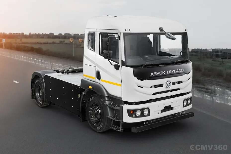 Ashok Leyland AVTR 55T Electric tractor truck front side view Ashok Leyland AVTR 55T Electric tractor truck front side view