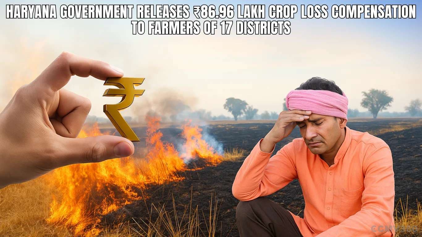 17 மாவட்டங்களின் விவசாயிகளுக்கு ஹரியானா அரசு ₹ 86.96 லட்சம் பயிர் இழப்பீட்டை Haryana Government Releases â¹86.96 Lakh Crop Loss Compensation to Farmers of 17 Districts.webp